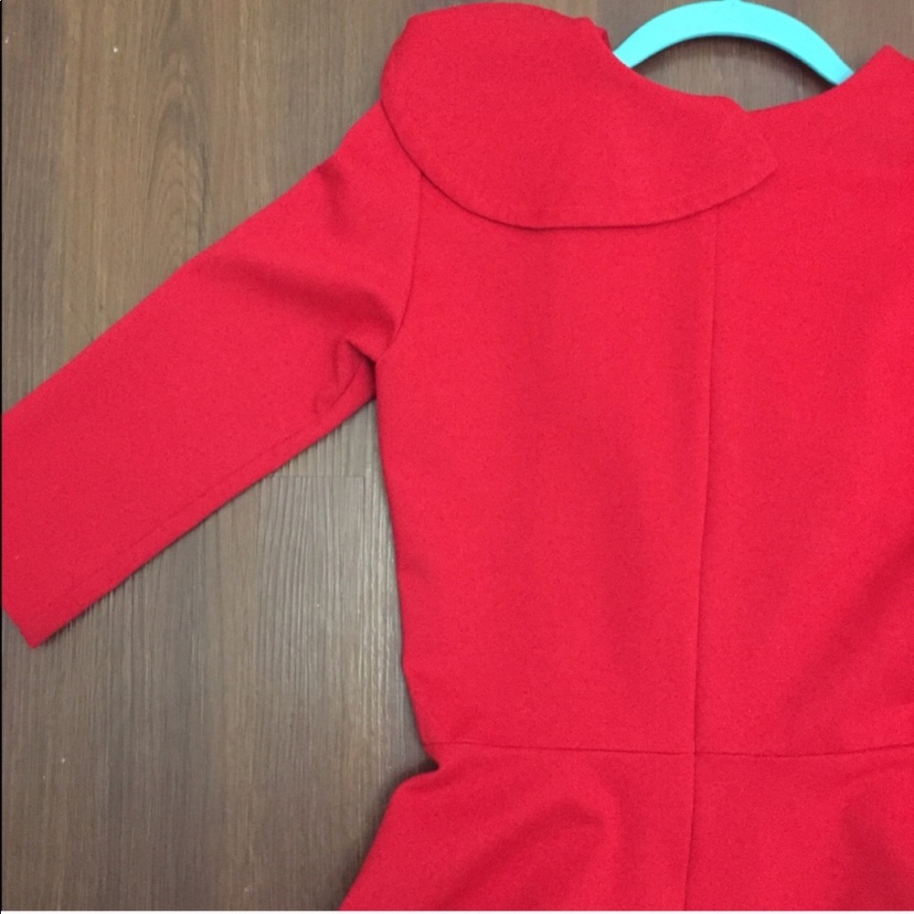 Amanda Uprichard Peplum top in Red - Picture 3 of 4